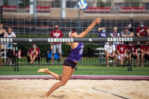 College Beach volleyball 3/31/2021-TCU beach volleyball-Tania Moreno Mateeva