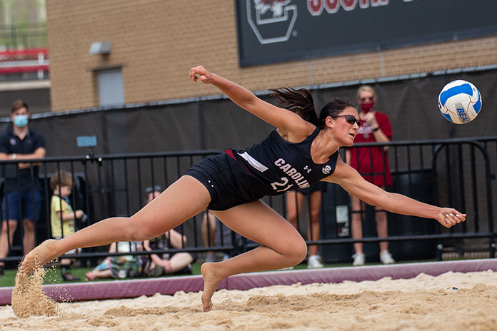College Beach Volleyball 3/31/2021-South Carolina beach volleyball-Madison Brabham