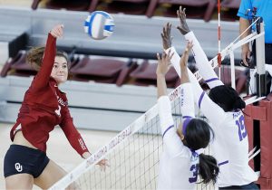 NCAA volleyball 3/28/2021-Sarah Maras-Oklahoma volleyball
