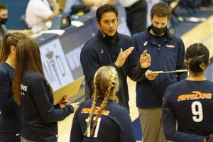 NCAA volleyball Pepperdine 4/11/2021-Scott Wong-Pepperdine women's volleyball